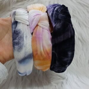3 tie dye knotted headbands